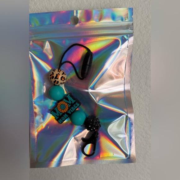 JP's Designs Accessories - Mom Vibes Turquoise Bead Car Freshie Hanger/ Keychain